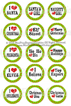 4x6 - SWEET CHRISTMAS SAYINGS - Instant Download - Polkadot Bling ...