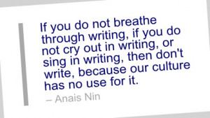 Writing Quote by Anais Nin