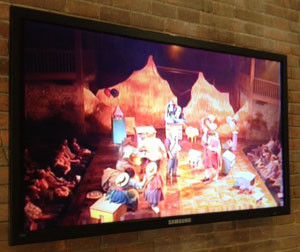 Digtal screen showing Candide