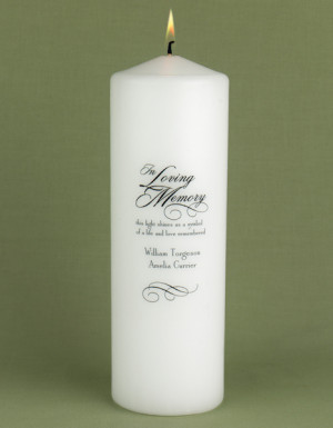 Personalized Wedding Memorial Candle (49125P) - Discount Memorial ...