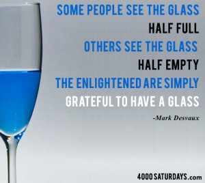 Is yous glass half full or half empty?