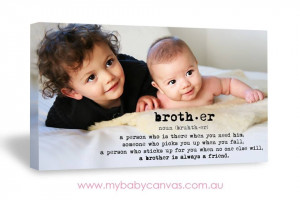 Brother | Quote Colored Canvas Design | My Baby Canvas | Rectangle