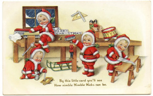 Vintage Christmas Image – Cute Baby Santas
