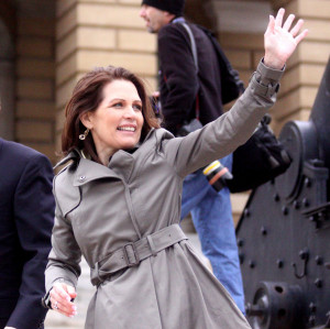 Michele Bachmann at the state capitol in Des Moines, Iowa, speaking to ...