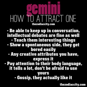 How to attract zodiac Gemini.