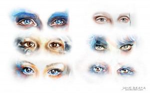 Watercolor eyes compilation I by jane-beata