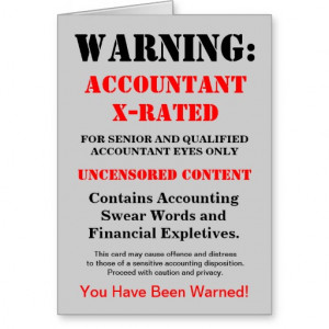 Accountant X-Rated Funny Joke - Add Name & Caption Greeting Card