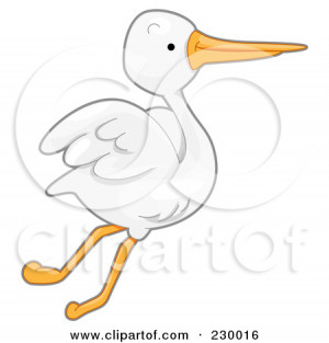 ... RF) Clipart Illustration of a Cute Flying Pelican by BNP Design Studio