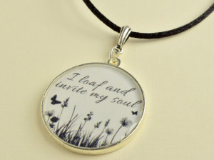 Whitman Leaves of Grass Necklace With Quote from Song of Myself Poem ...