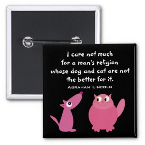 Animal Rights Quote Cute Cartoon Pets Customizable Pinback Buttons