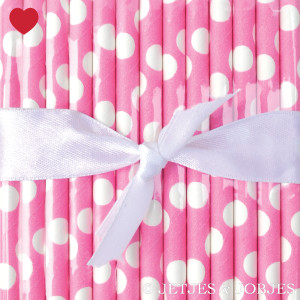 Polka dots ballonnen roze met witte stippen