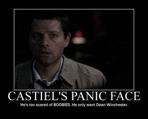 Panic Face of Castiel by onepbigfans