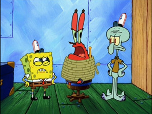 Spongebob, Mr. Krabs Tied Up, & Squidward