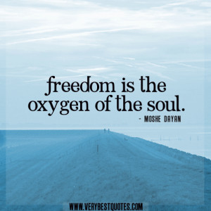 freedom quotes, sould quotes, Freedom is the oxygen of the soul.