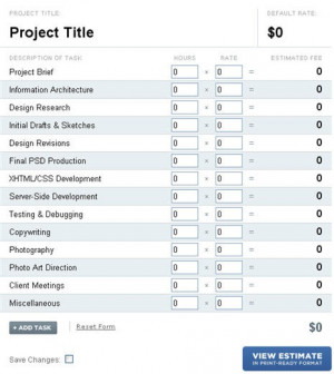 web development quote estimator
