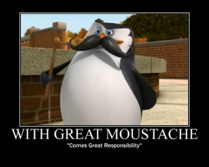 With great moustache - penguins-of-madagascar Photo