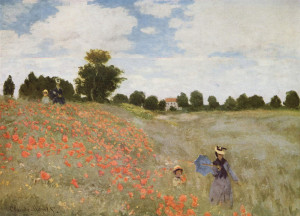 Painting Title: Poppies Blooming (Les Coquelicots) 1873