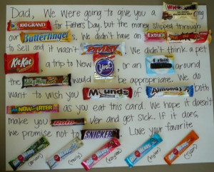 25. Father's Day Candy Gram Poster ~ I just love the thoughtful ...