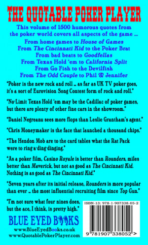 Poker Quotations Book - Back Cover Quotes