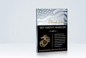 ... » Military Gifts » U.S. Marine Corps » Thank You Marines! Plaque