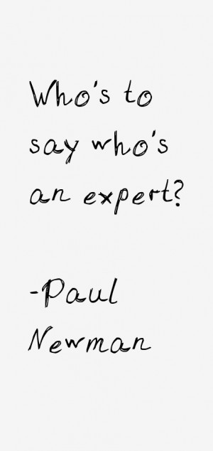 who s to say who s an expert