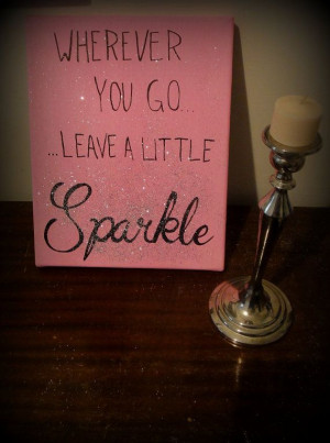 hand painted quote canvas ...leave a little by illustratedword, $20.00