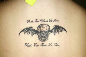 Avenged sevenfold deathbat Tattoo sayings