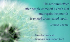 The rebound effect after people come off a crash diet and regain the ...