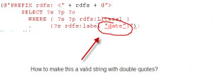How to use double quotes in a string when using the @ symbol?