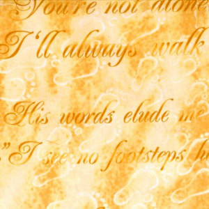 Picture of Footprints in the Sand Religious Faith Quotes Cotton Fabric