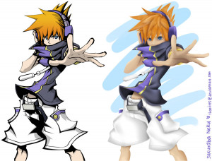 Sakuraba Neku Game Sprite by thaoiiees