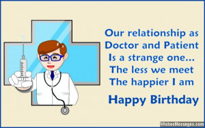 Funny birthday greeting card message for doctors