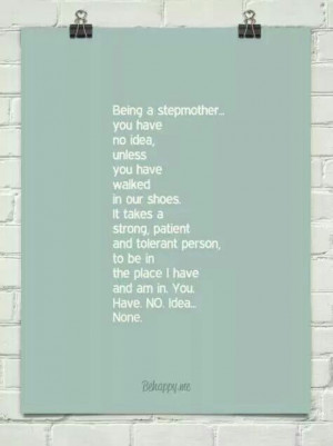 Being a stepmother...