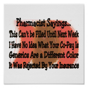 pharmacist sayings poster
