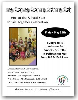 End-of-the-School Year Celebration-Friday, May 25th!