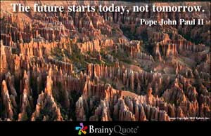 quotes picture pope john paul ii quote about future