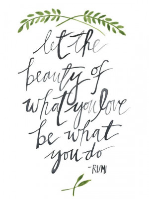Rumi Quote Watercolor Art Print 9x12