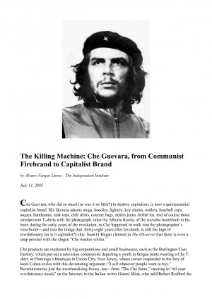 Ernesto Che Guevara - From Communist Firebrand to Capitalist Brand ...