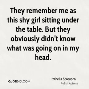 Izabella Scorupco Quote They Remember Me As This Shy Girl Sittingjpg