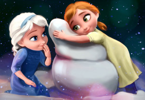 Frozen - little Elsa i Anna by MartaDeWinter