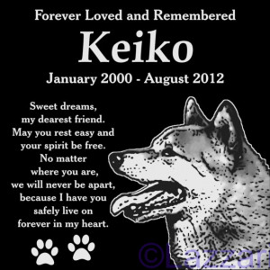 ... Dog Pet Memorial 12x12 Engraved Granite Grave Marker Headstone Plaque
