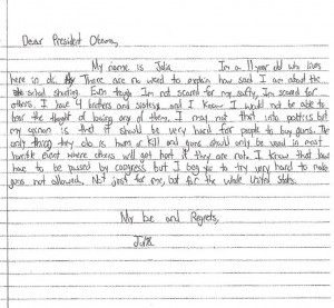 Handwritten Letters Quotes Julia, 11, sent this letter to