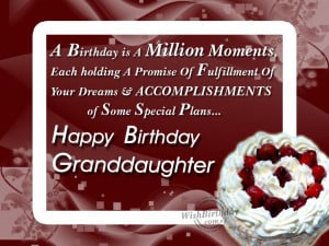 Wishing Happy Birthday To A Loving Grand daughter