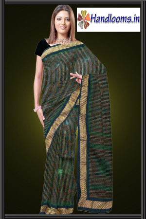 ... border black color sari for formal wear traditional Indian womens wear