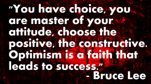Bruce Lee on Optimism and Having a Positive Attitude