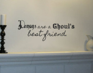 Halloween Decal Pun - Demons are a Ghoul's Best Friend - Removable ...