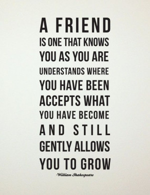 Shakespeare Quote on Friendship // Art Print // GREAT XMAS GIFT FOR ...