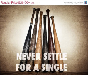FLASH SALE Six Vintage Baseball Bats with Quote One Photo Print ...