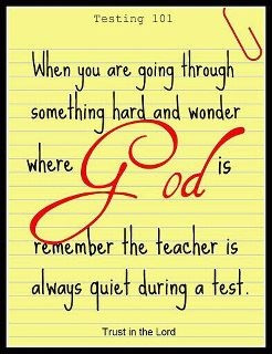 ... have his own little test taker to keep what goes around comes around