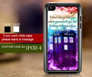 TM 1421 Doctor Who Tardis smoke Quote color - Ipod 4 Case